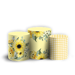 Trio Cilindro Sublimado - Floral