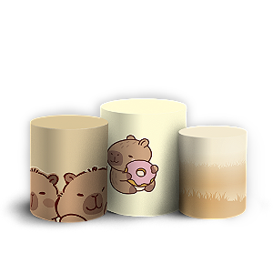 Trio Cilindro Sublimado - Capivara