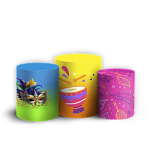 Trio Cilindro Sublimado - Carnaval