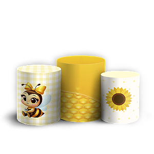 Trio Cilindro Sublimado - Abelha