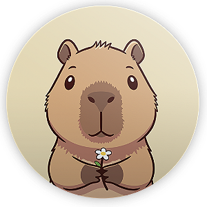 Painel Redondo Sublimado - Capivara