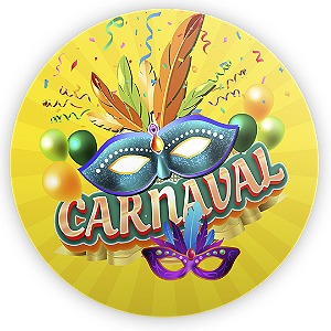 Painel Redondo Sublimado - Carnaval