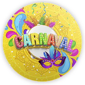 Painel Redondo Sublimado - Carnaval
