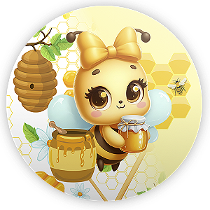 Painel Redondo Sublimado - Abelha