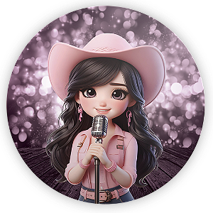 Painel Redondo Sublimado - Ana Castela Boiadeira