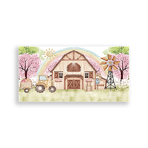 Painel Retangular Sublimado - Fazendinha