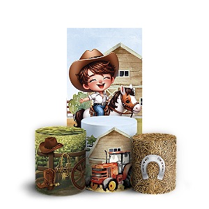 Faixa Lateral e Trio Cilindro Sublimado - Fazendinha