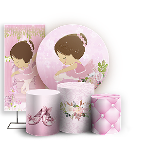 KIT Redondo Trio e Faixa Sublimado - Bailarina