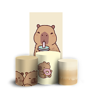 Faixa Lateral e Trio Cilindro Sublimado - Capivara