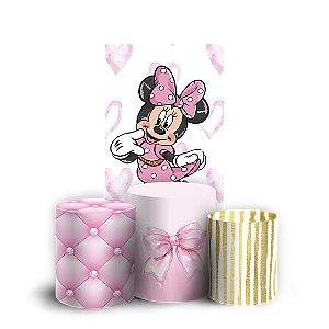 Faixa Lateral e Trio Cilindro Sublimado - Mickey E Minnie