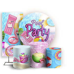KIT Redondo Trio e Faixa Sublimado - Pool-Party