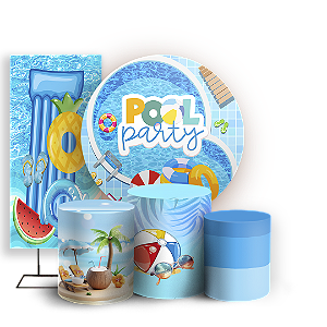 KIT Redondo Trio e Faixa Sublimado - Pool-Party