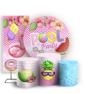 KIT Redondo Trio e Faixa Sublimado - Pool-Party