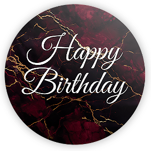 Painel de Mesa Sublimado 3D - Happy Birthday