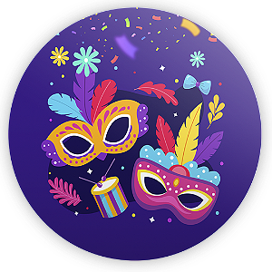 Painel de Mesa Sublimado 3D - Carnaval