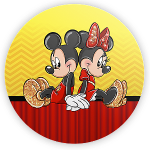 Painel de Mesa Sublimado 3D - Mickey E Minnie