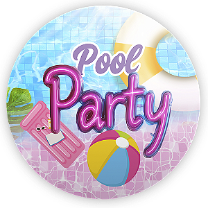 Painel de Mesa Sublimado 3D - Pool Party