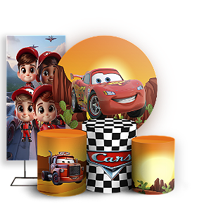 KIT Redondo Trio e Faixa Sublimado - Carros