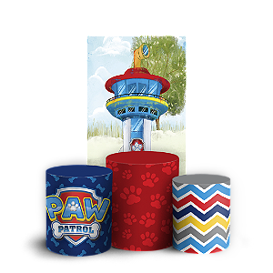 Faixa Lateral e Trio Cilindro Sublimado - Patrulha Canina