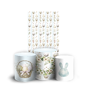 Faixa Lateral e Trio Cilindro Sublimado - Pascoa