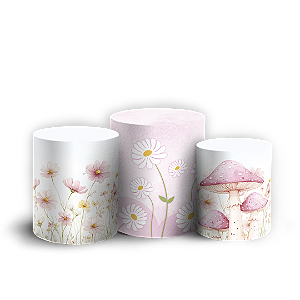 Trio Cilindro Sublimado - Floral Fada