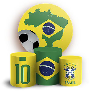KIT Redondo e Trio Sublimado - Copa Do Mundo Brasil