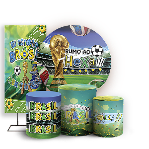 KIT Redondo Trio e Faixa Sublimado - Copa Do Mundo