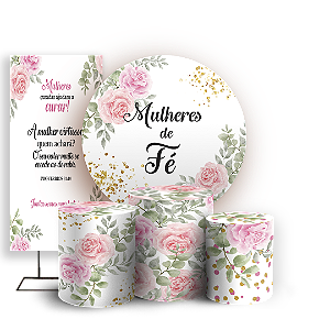 KIT Redondo Trio e Faixa Sublimado - Dia Da Mulher