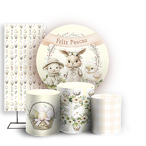 KIT Redondo Trio e Faixa Sublimado - Pascoa