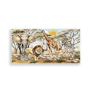 Painel Retangular Sublimado - Animais Safari