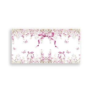 Painel Retangular Sublimado - Floral Borboletas Laço
