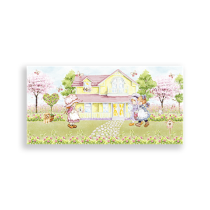 Painel Retangular Sublimado - Jardim Casa Bonecas