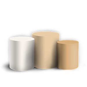 Trio Cilindro Sublimado 3D - Cores Marrom Floral