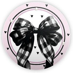 Mini Painel Sublimado - Laços Rosa E Preto