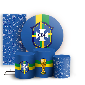 KIT Redondo Trio e Faixa Sublimado - Copa do Mundo