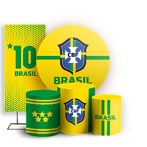 KIT Redondo Trio e Faixa Sublimado - Copa do Mundo