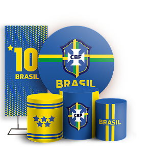 KIT Redondo Trio e Faixa Sublimado - Copa do Mundo