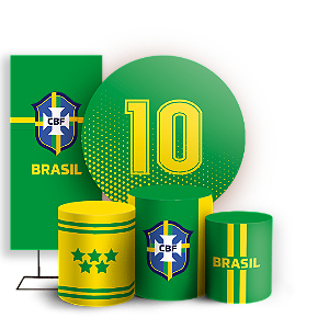 KIT Redondo Trio e Faixa Sublimado - Copa do Mundo