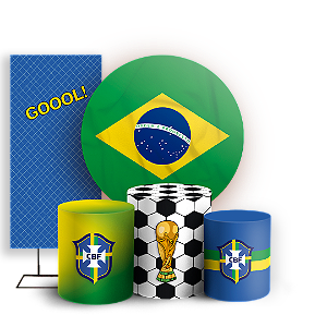 KIT Redondo Trio e Faixa Sublimado - Copa do Mundo