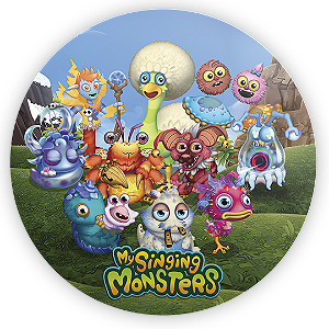 Capa Painel Redondo Sublimado - My Singing Monsters