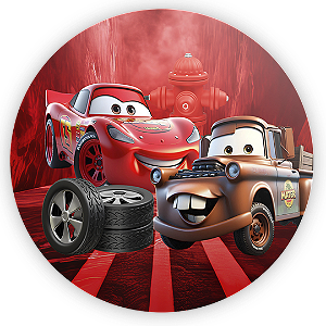 Capa Painel Redondo Sublimado - Carros