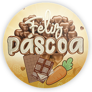 Capa Painel Redondo Sublimado - Pascoa