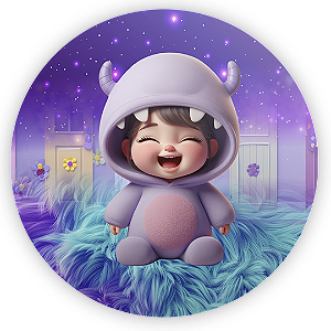 Capa Mini Painel Sublimado - Monstros Sa