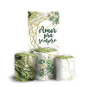 Capas Faixa Lateral e Trio Cilindro Sublimado Vest Facil - Dia das Mães