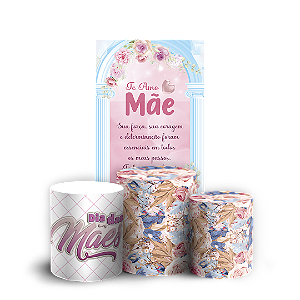 Capas Faixa Lateral e Trio Cilindro Sublimado Vest Facil - Dia das Mães