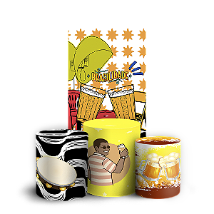 Capas Faixa Lateral e Trio Cilindro Sublimado Vest Facil - Boteco Zeca