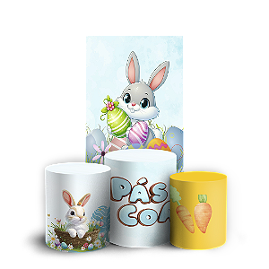 Capas Faixa Lateral e Trio Cilindro Sublimado Vest Facil - Pascoa