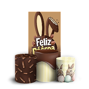 Capas Faixa Lateral e Trio Cilindro Sublimado Vest Facil - Pascoa