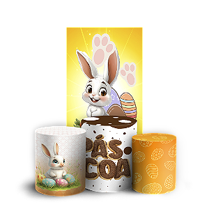 Capas Faixa Lateral e Trio Cilindro Sublimado Vest Facil - Pascoa