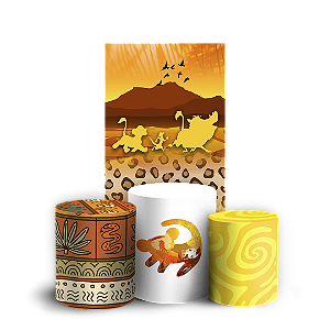 Capas Faixa Lateral e Trio Cilindro Sublimado Vest Facil - Rei Leão